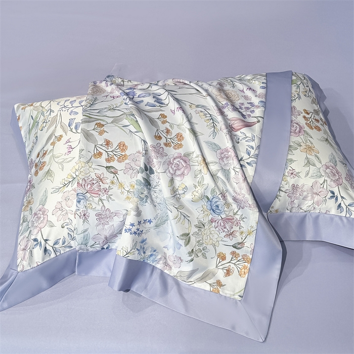 91家纺网 家纺一手货源 找家纺 笙意家纺 2026A类水洗冰丝数码印花宽边夏被四件套屿夏