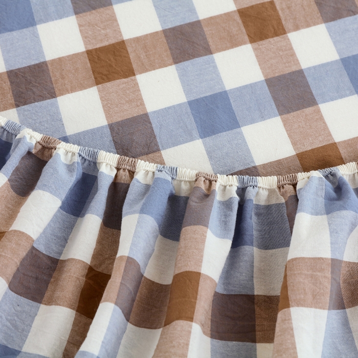 91家纺网 家纺一手货源 找家纺 （总）春皖家纺 2026新款色织AB版水洗棉三件套四件套单品系列（单床笠-A版风格一）