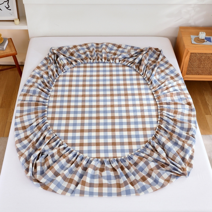 91家纺网 家纺一手货源 找家纺 （总）春皖家纺 2026新款色织AB版水洗棉三件套四件套单品系列（单床笠-A版风格一）