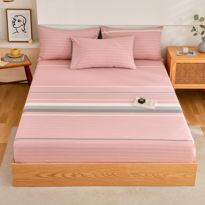 91家纺网 家纺一手货源 找家纺 （总）春皖家纺 2026新款色织AB版水洗棉三件套四件套单品系列（单床笠-A版风格一）