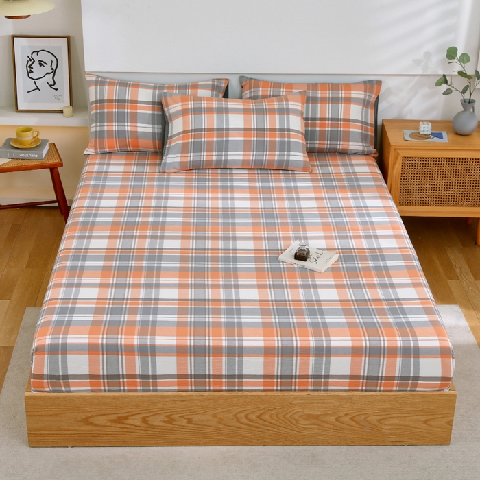 91家纺网 家纺一手货源 找家纺 （总）春皖家纺 2026新款色织AB版水洗棉三件套四件套单品系列（单床笠-A版风格一）