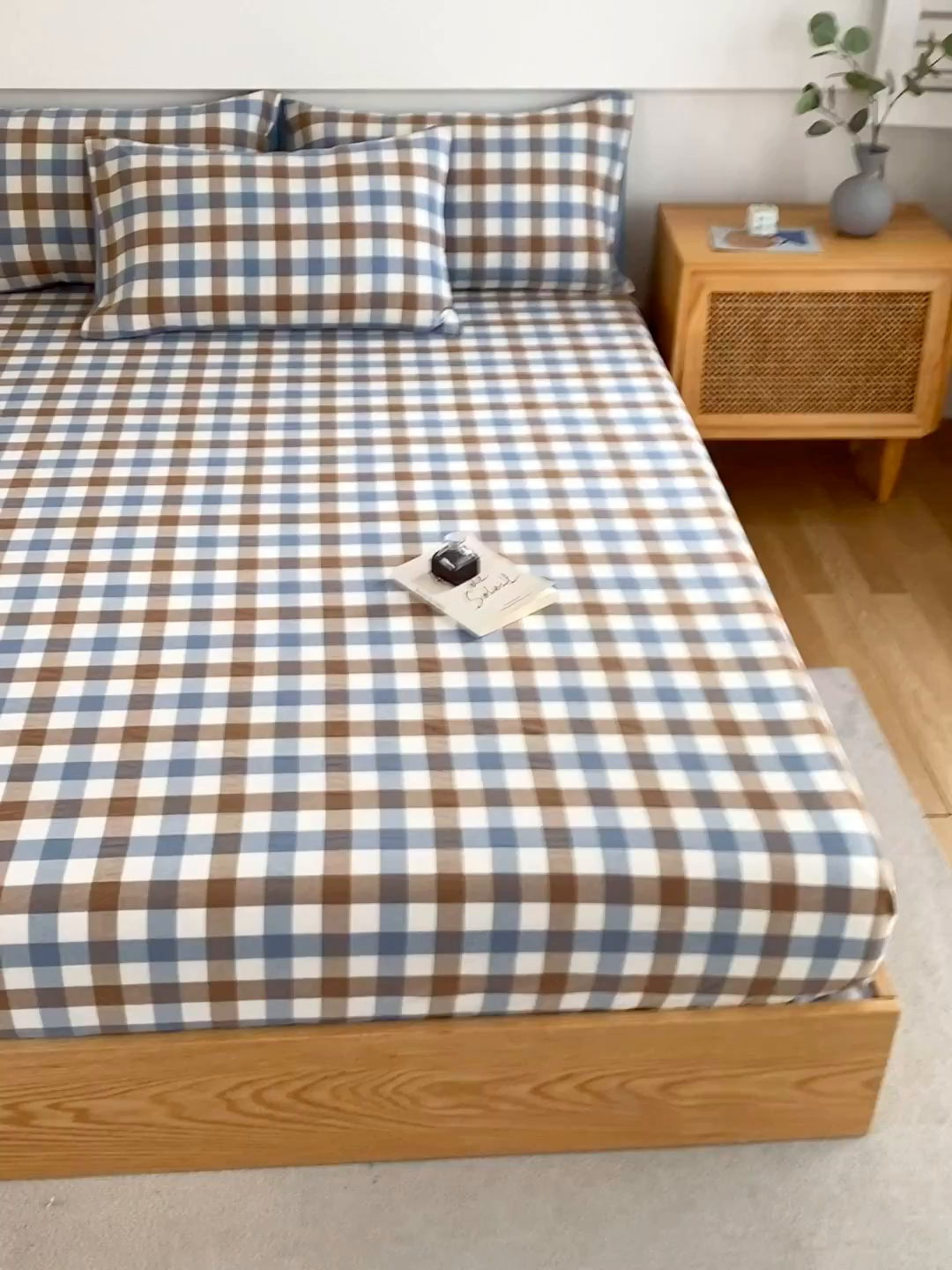 91家纺网 家纺一手货源 找家纺 （总）春皖家纺 2026新款色织AB版水洗棉三件套四件套单品系列（单床笠-A版风格一）