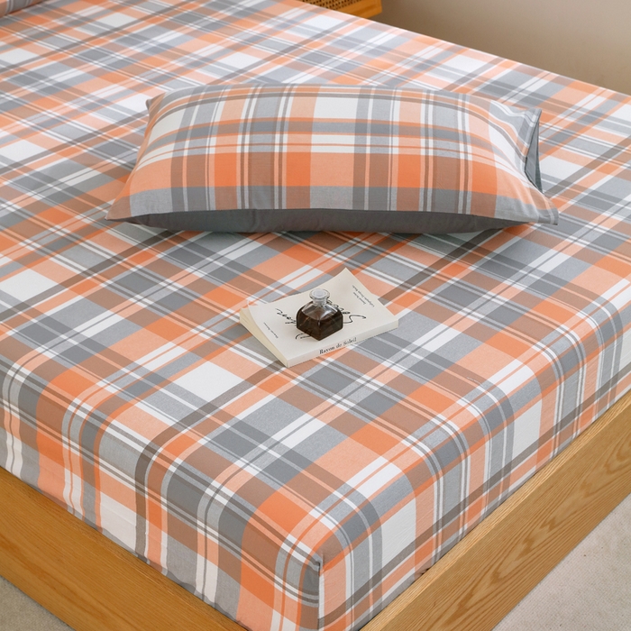 春皖家纺 2026新款色织AB版水洗棉三件套四件套单品系列（单床笠-A版风格一） 素雅-莱恩