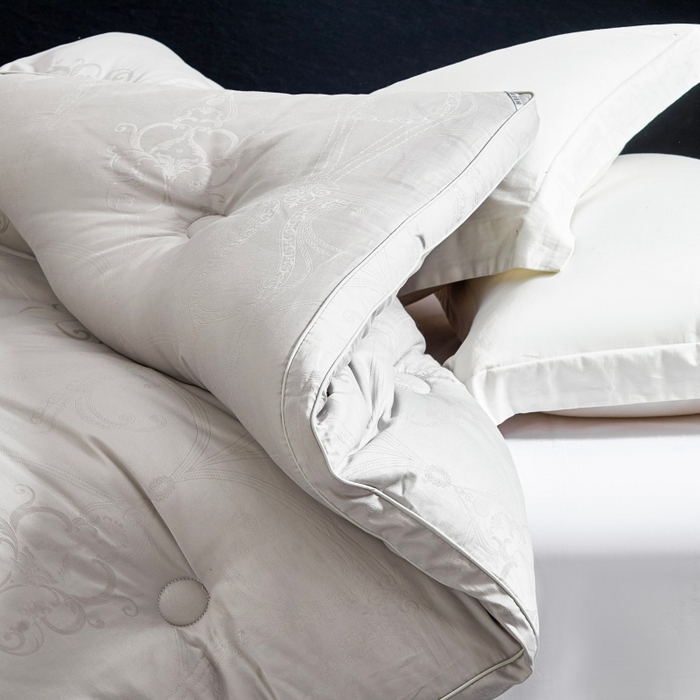 91家纺网 家纺一手货源 找家纺 壹张床 2026新款全棉40支欧式大提花立体大豆纤维被春秋被冬被学生被被子被芯 立体雅芙-灰