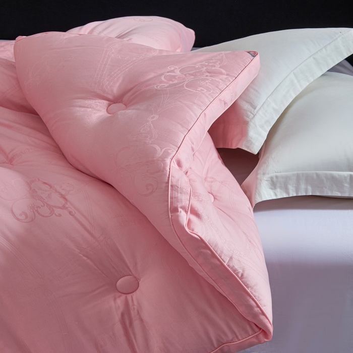 91家纺网 家纺一手货源 找家纺 壹张床 2026新款全棉40支欧式大提花立体大豆纤维被春秋被冬被学生被被子被芯 立体雅芙-玉