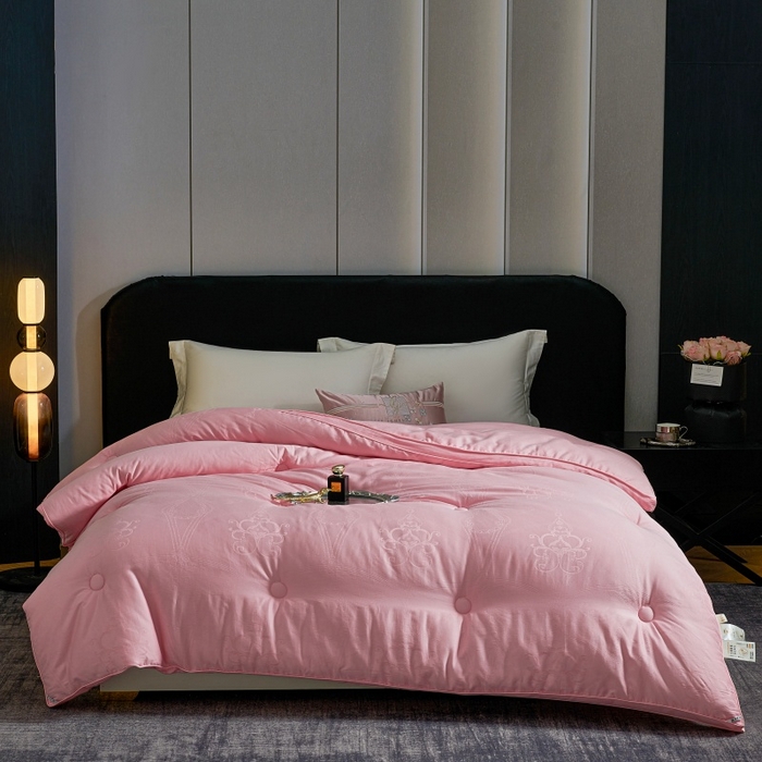 91家纺网 家纺一手货源 找家纺 壹张床 2026新款全棉40支欧式大提花立体大豆纤维被春秋被冬被学生被被子被芯 立体雅芙-玉