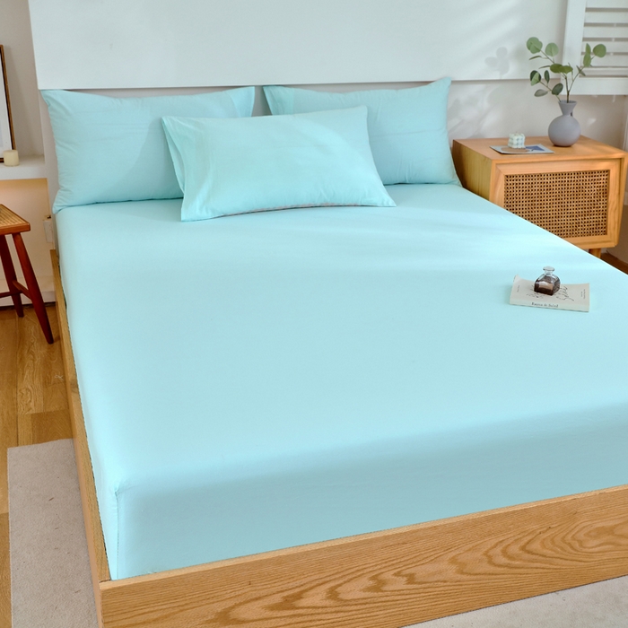 91家纺网 家纺一手货源 找家纺 （总）春皖家纺 2026新款色织AB版水洗棉三件套四件套单品系列（单床笠-B版风格一）