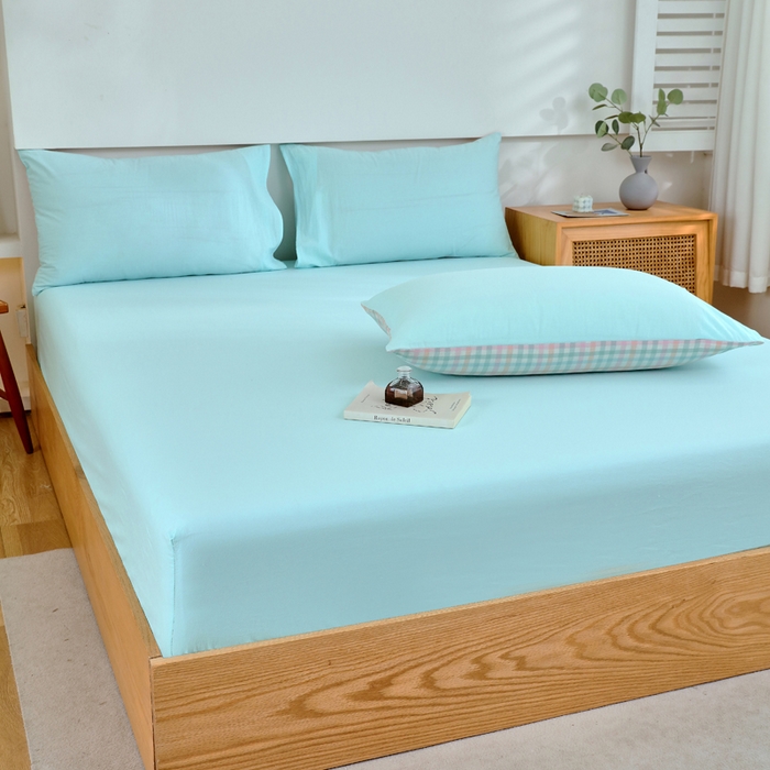 91家纺网 家纺一手货源 找家纺 （总）春皖家纺 2026新款色织AB版水洗棉三件套四件套单品系列（单床笠-B版风格一）