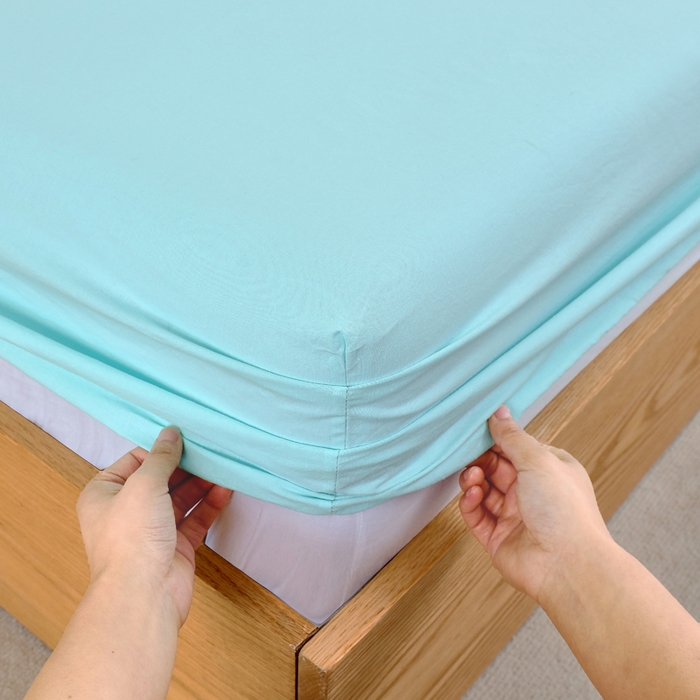 91家纺网 家纺一手货源 找家纺 春皖家纺 2026新款色织AB版水洗棉三件套四件套单品系列（单床笠-B版风格一） 素雅翠兰