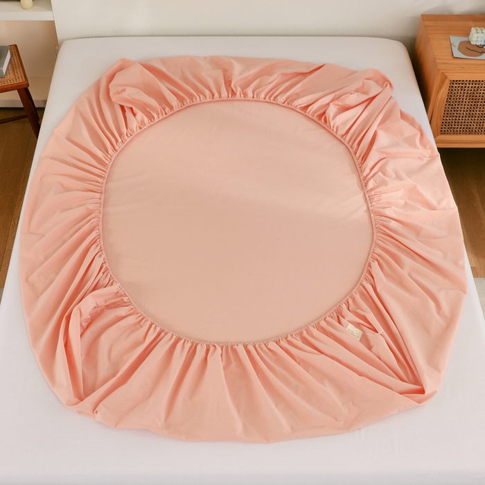 91家纺网 家纺一手货源 找家纺 春皖家纺 2026新款色织AB版水洗棉三件套四件套单品系列（单床笠-B版风格一） 素雅浅玉