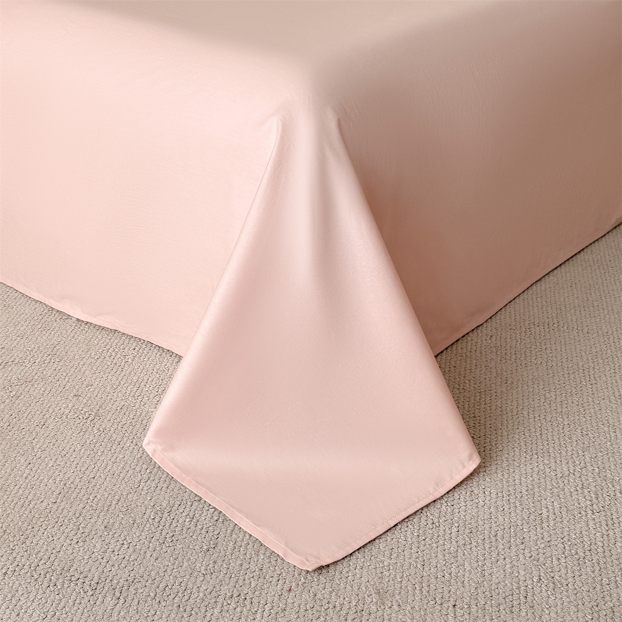 91家纺网 家纺一手货源 找家纺 恒爱家纺 2026春夏新款全棉纯棉提花四件套 千丝蝴蝶-粉