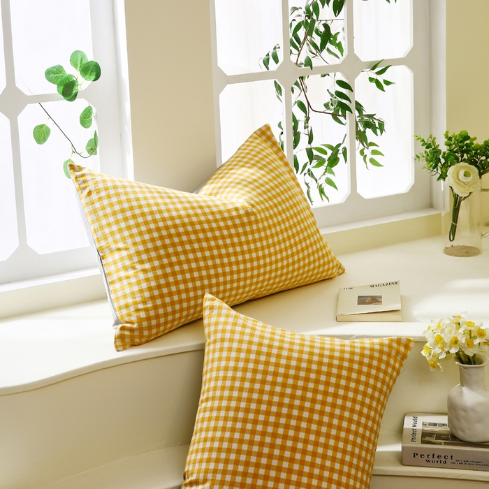 91家纺网 家纺一手货源 找家纺 （总）春皖家纺 2026新款色织AB版水洗棉三件套四件套单品系列（单枕套风格一）