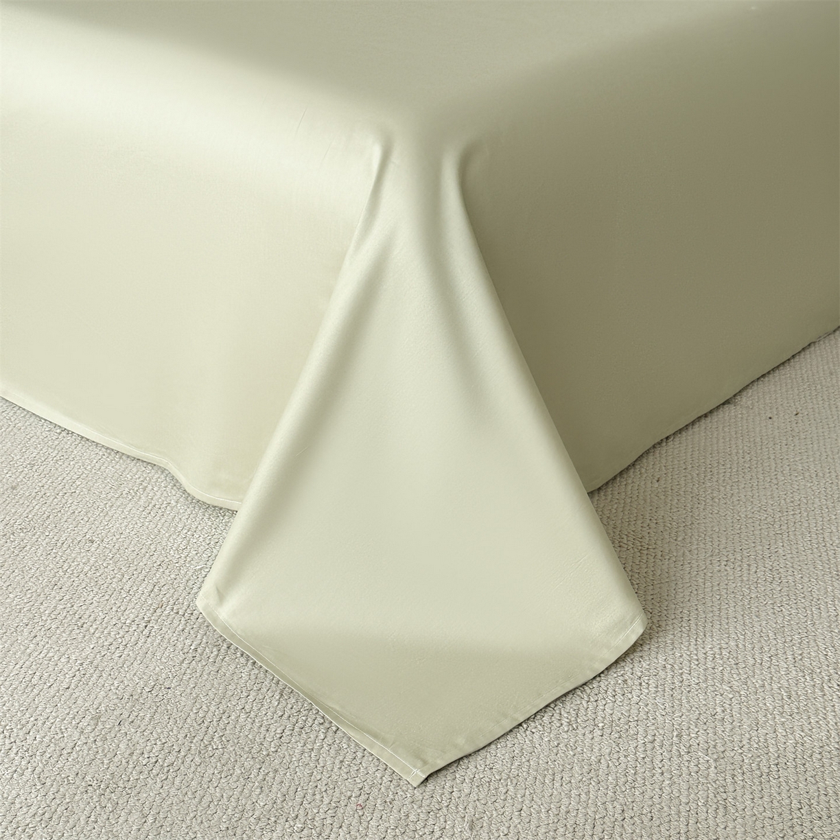 91家纺网 家纺一手货源 找家纺 恒爱家纺 2026春夏新款全棉纯棉提花四件套 千丝蝴蝶-绿