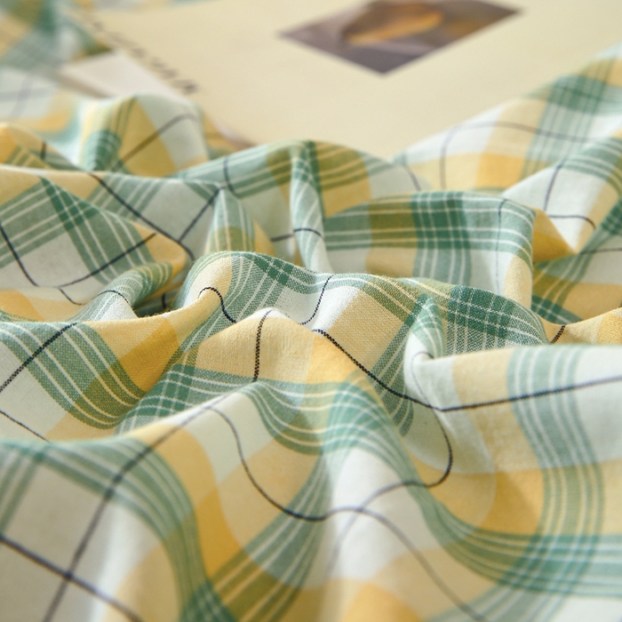 91家纺网 家纺一手货源 找家纺 春皖家纺 2026新款色织AB版水洗棉三件套四件套单品系列（单枕套风格一） 栗木-芒格