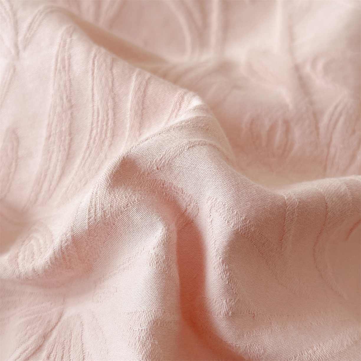 91家纺网 家纺一手货源 找家纺 恒爱家纺 2026春夏新款全棉纯棉提花四件套 向阳花开-粉