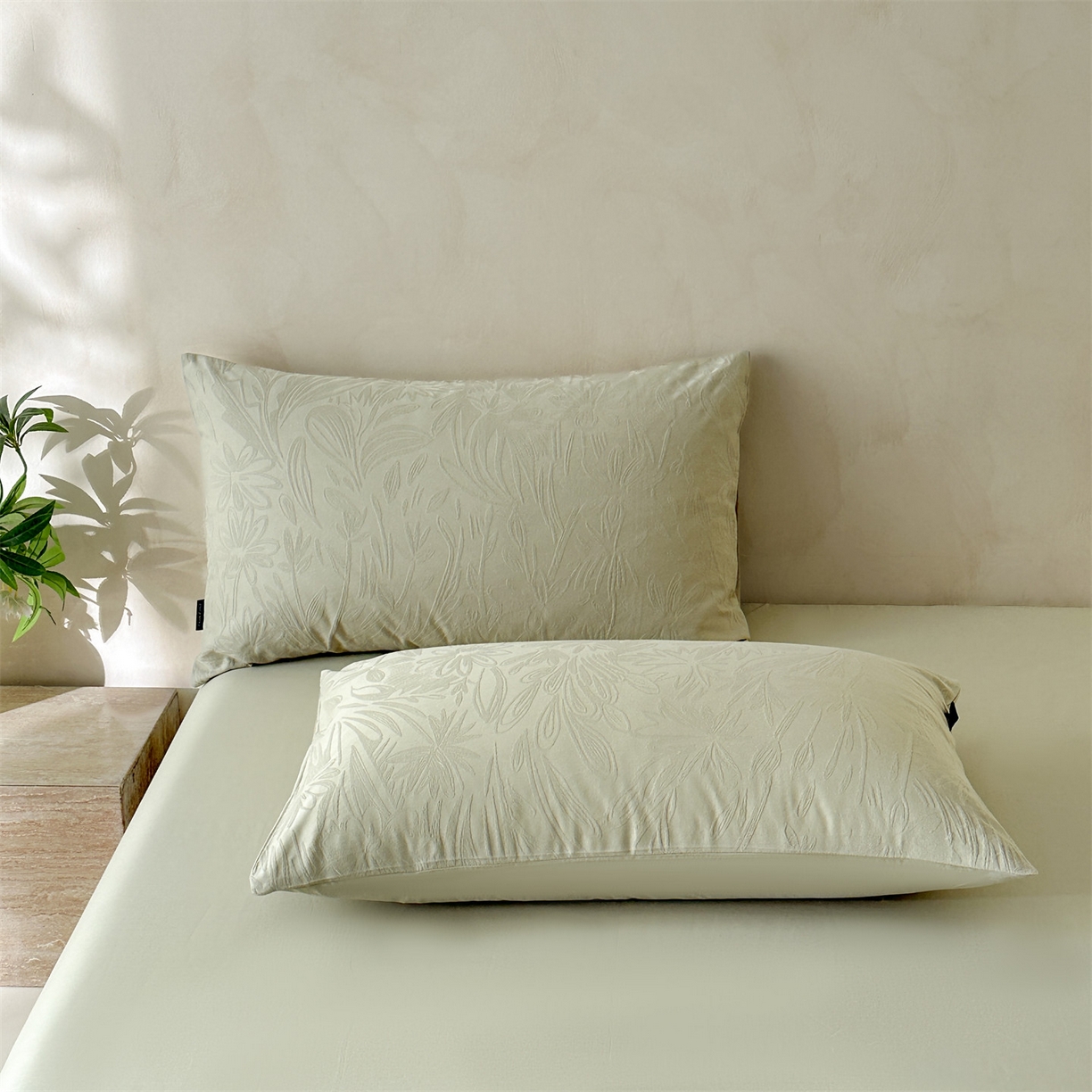 91家纺网 家纺一手货源 找家纺 恒爱家纺 2026春夏新款全棉纯棉提花四件套 向阳花开-绿