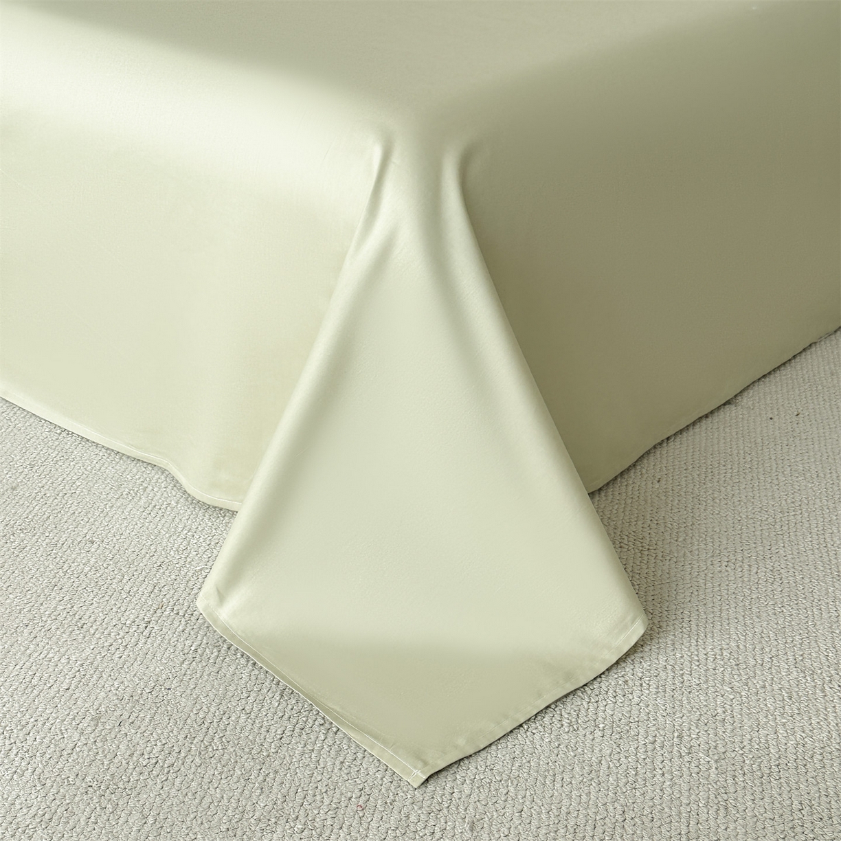 91家纺网 家纺一手货源 找家纺 恒爱家纺 2026春夏新款全棉纯棉提花四件套 向阳花开-绿