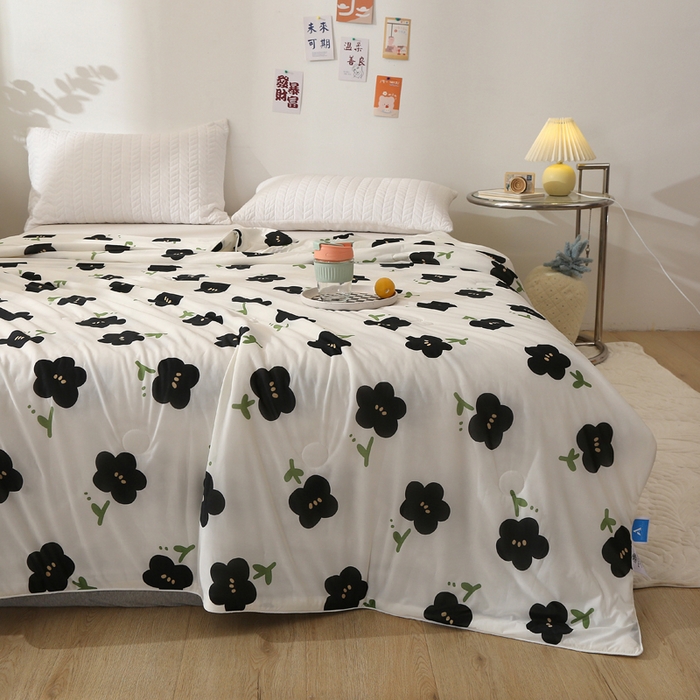 91家纺网 家纺一手货源 找家纺 （总）薇玛仕 2026爆款新款印花凉感丝夏凉被空调被带氨自带凉感夏被