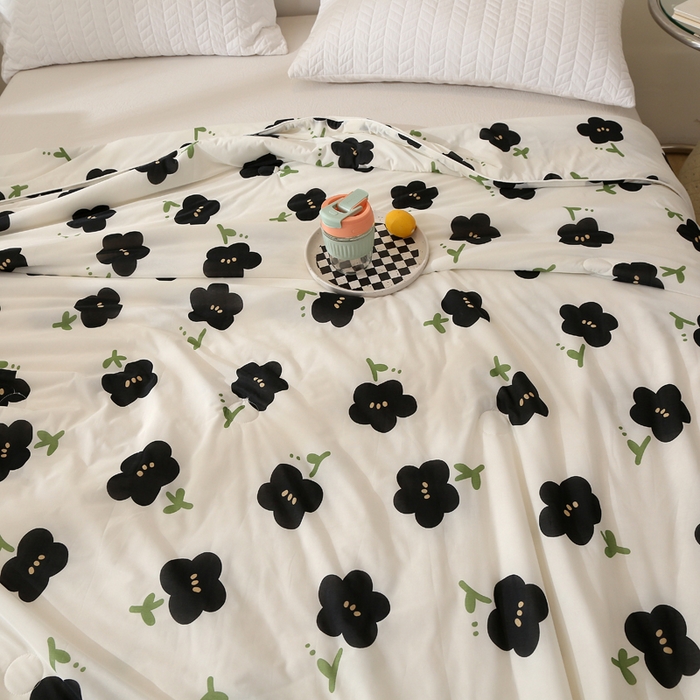 91家纺网 家纺一手货源 找家纺 （总）薇玛仕 2026爆款新款印花凉感丝夏凉被空调被带氨自带凉感夏被