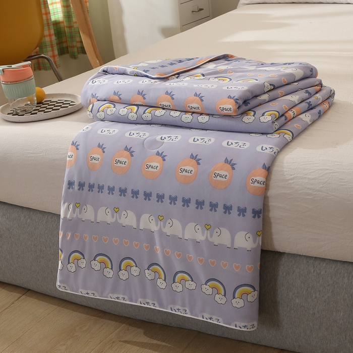 91家纺网 家纺一手货源 找家纺 （总）薇玛仕 2026爆款新款印花凉感丝夏凉被空调被带氨自带凉感夏被