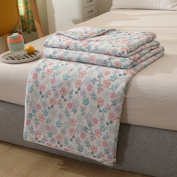 91家纺网 家纺一手货源 找家纺 （总）薇玛仕 2026爆款新款印花凉感丝夏凉被空调被带氨自带凉感夏被