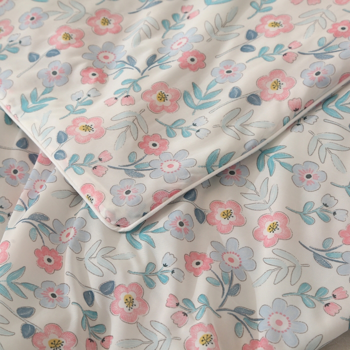 91家纺网 家纺一手货源 找家纺 薇玛仕 2026爆款新款印花凉感丝夏凉被空调被带氨自带凉感夏被 花海-蓝