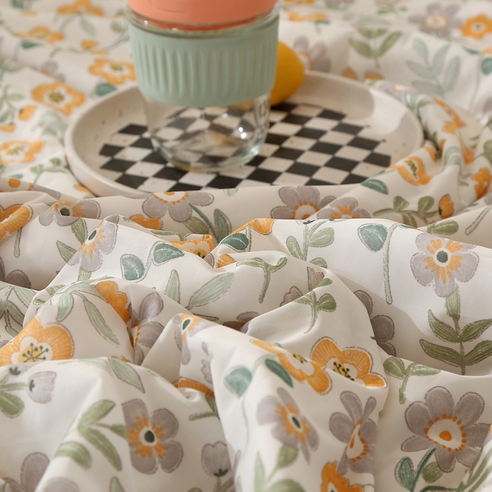 91家纺网 家纺一手货源 找家纺 薇玛仕 2026爆款新款印花凉感丝夏凉被空调被带氨自带凉感夏被 花海-绿