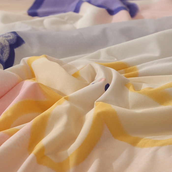 91家纺网 家纺一手货源 找家纺 薇玛仕 2026爆款新款印花凉感丝夏凉被空调被带氨自带凉感夏被 花颜