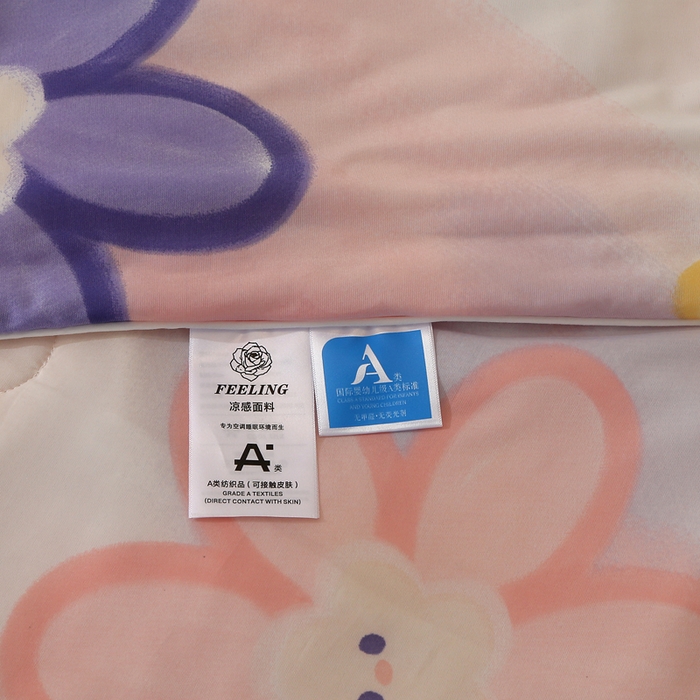 91家纺网 家纺一手货源 找家纺 薇玛仕 2026爆款新款印花凉感丝夏凉被空调被带氨自带凉感夏被 花颜