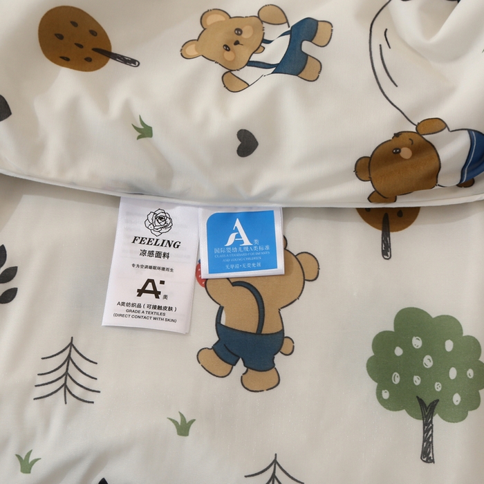 91家纺网 家纺一手货源 找家纺 薇玛仕 2026爆款新款印花凉感丝夏凉被空调被带氨自带凉感夏被 小熊乐园