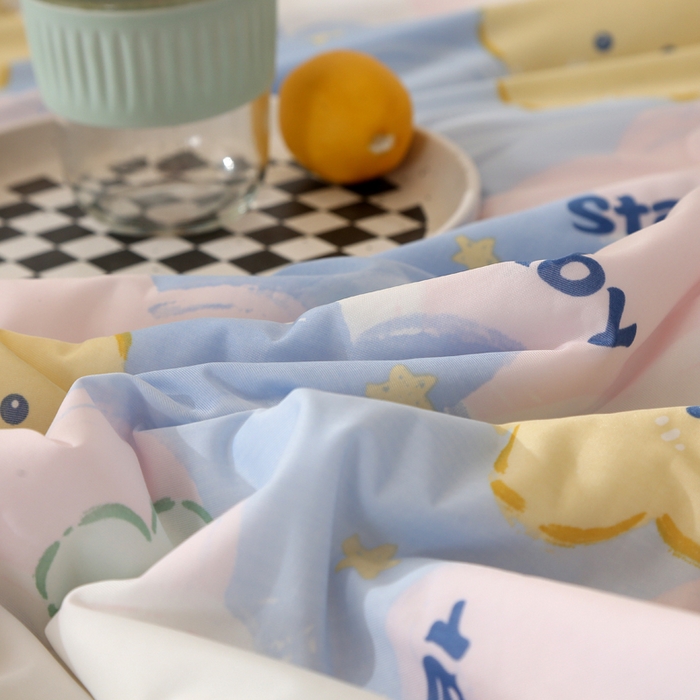 91家纺网 家纺一手货源 找家纺 薇玛仕 2026爆款新款印花凉感丝夏凉被空调被带氨自带凉感夏被 星语心愿-蓝