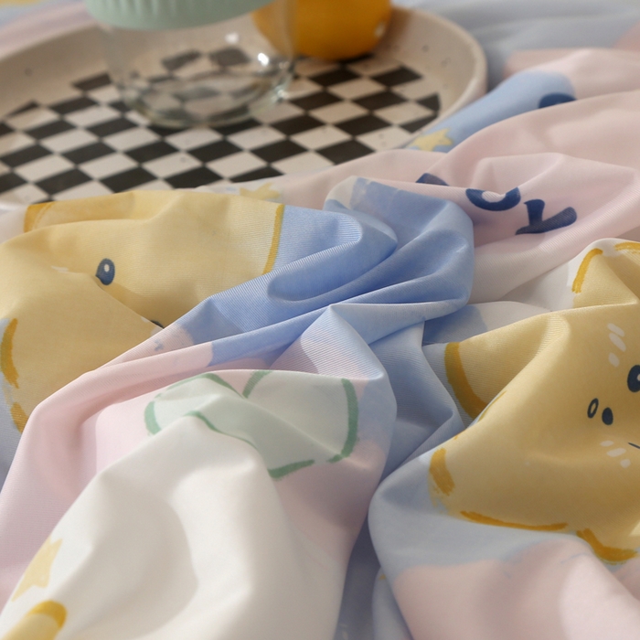 91家纺网 家纺一手货源 找家纺 薇玛仕 2026爆款新款印花凉感丝夏凉被空调被带氨自带凉感夏被 星语心愿-蓝