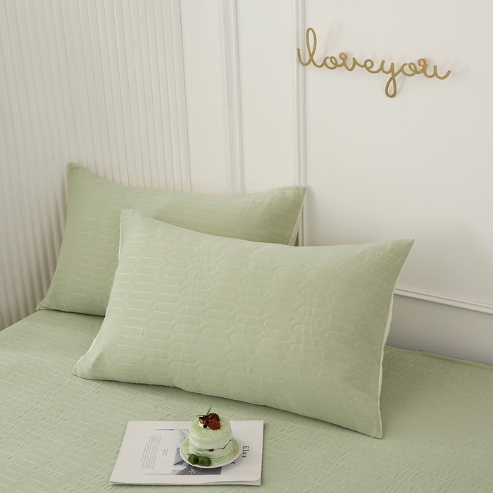 91家纺网 家纺一手货源 找家纺 薇玛仕 2026新款锦氨冰淇淋凉感丝夏凉被乳胶床单夏被四件套 抹茶绿