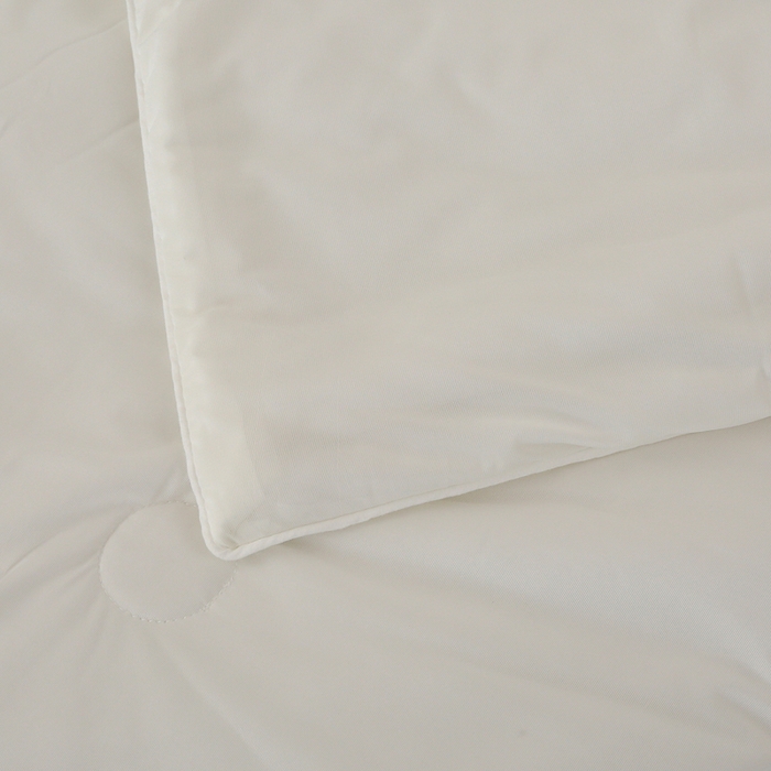 91家纺网 家纺一手货源 找家纺 薇玛仕 2026新款锦氨冰淇淋凉感丝夏凉被乳胶床单夏被四件套 奶油白