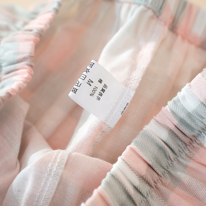 91家纺网 家纺一手货源 找家纺 （总）洛兰沙家居馆 日式纯棉情侣睡衣春秋夏季无印风男女纱布长袖长裤家居服套装