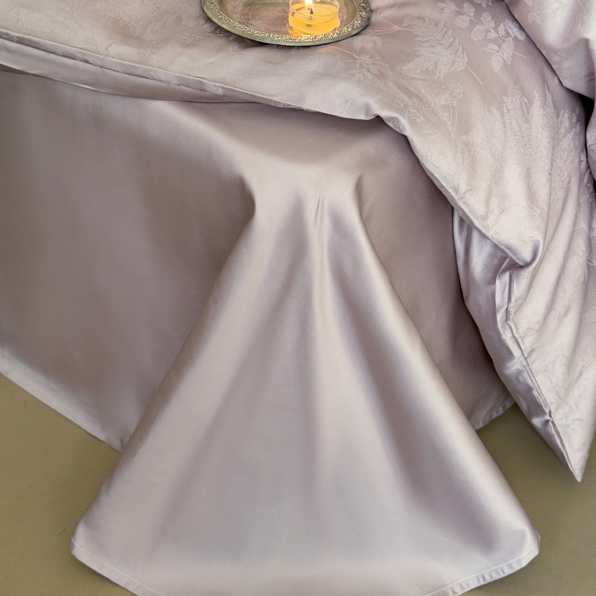 91家纺网 家纺一手货源 找家纺 鹿班家居 2026春夏新款100s长绒棉纯棉刺绣提花四件套-鸢语（标准会员-20元） 鸢语-紫色