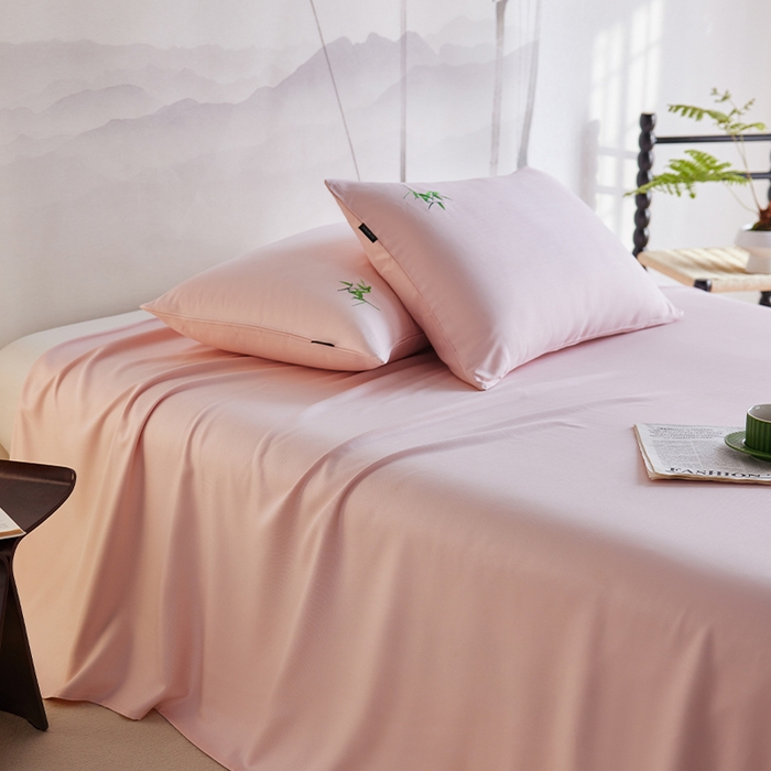 91家纺网 家纺一手货源 找家纺 （总）春皖家纺 2026新款A类竹纤维绣花床单凉席系列-风格2