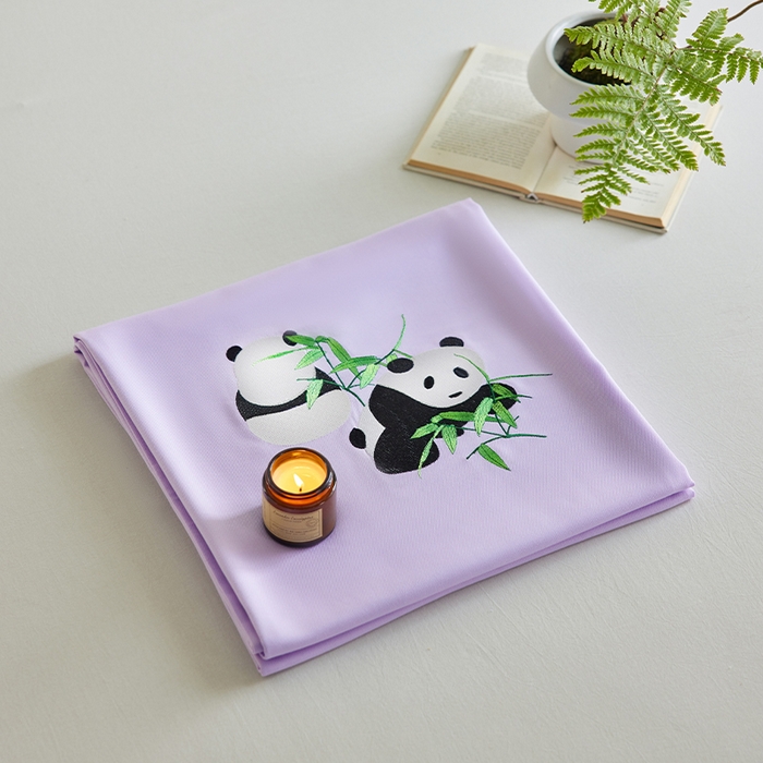 91家纺网 家纺一手货源 找家纺 春皖家纺 2026新款A类竹纤维绣花床单凉席系列-风格2 霞光紫