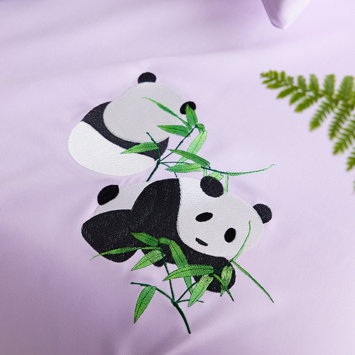 91家纺网 家纺一手货源 找家纺 春皖家纺 2026新款A类竹纤维绣花床单凉席系列-风格2 霞光紫