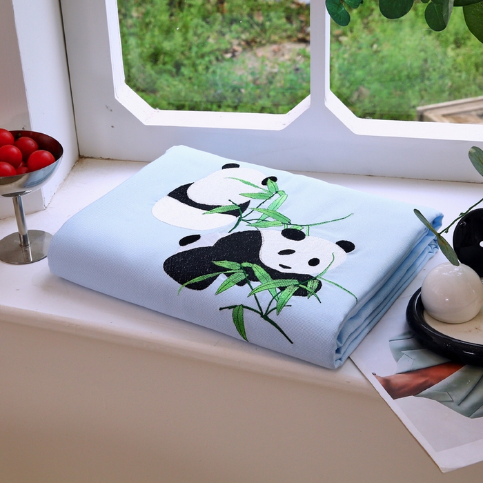 91家纺网 家纺一手货源 找家纺 春皖家纺 2026新款A类竹纤维绣花床单凉席系列-风格1 流星蓝