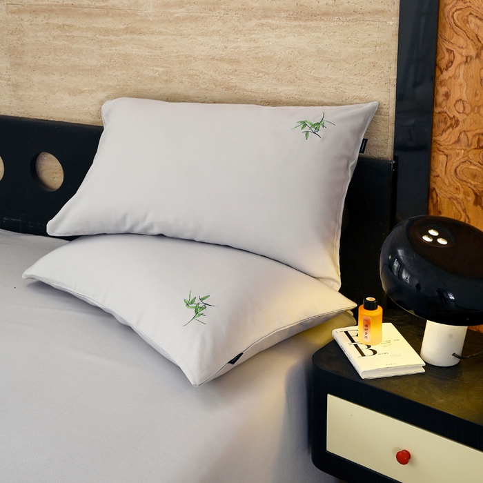 91家纺网 家纺一手货源 找家纺 春皖家纺 2026新款A类竹纤维绣花床单凉席系列-风格1 雅岩灰