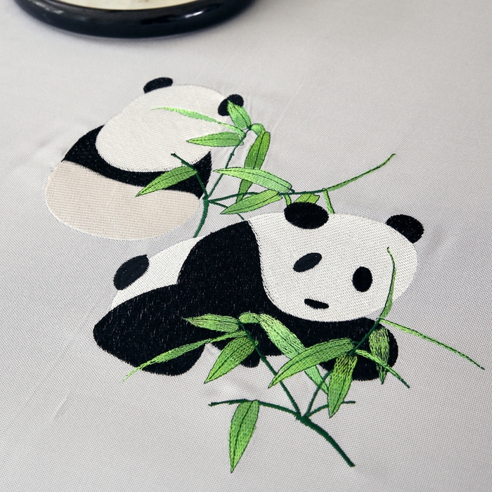 91家纺网 家纺一手货源 找家纺 春皖家纺 2026新款A类竹纤维绣花床单凉席系列-风格1 雅岩灰