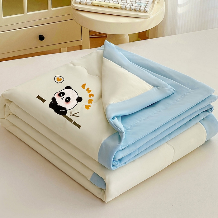 91家纺网 家纺一手货源 找家纺 （总）易展家居 2026新款水洗棉新疆棉花夏被-棉花棉花+熊猫款