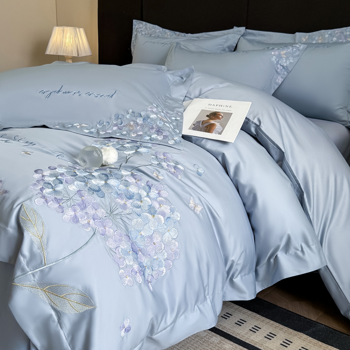 91家纺网 家纺一手货源 找家纺 （总）置顶家纺 2026新款亲肤刺绣四件套-薇朵