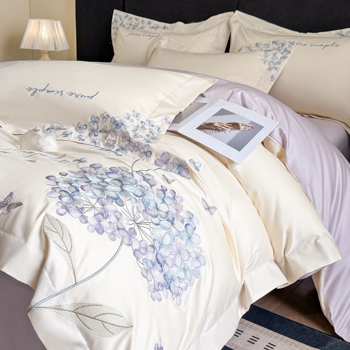 91家纺网 家纺一手货源 找家纺 （总）置顶家纺 2026新款亲肤刺绣四件套-薇朵