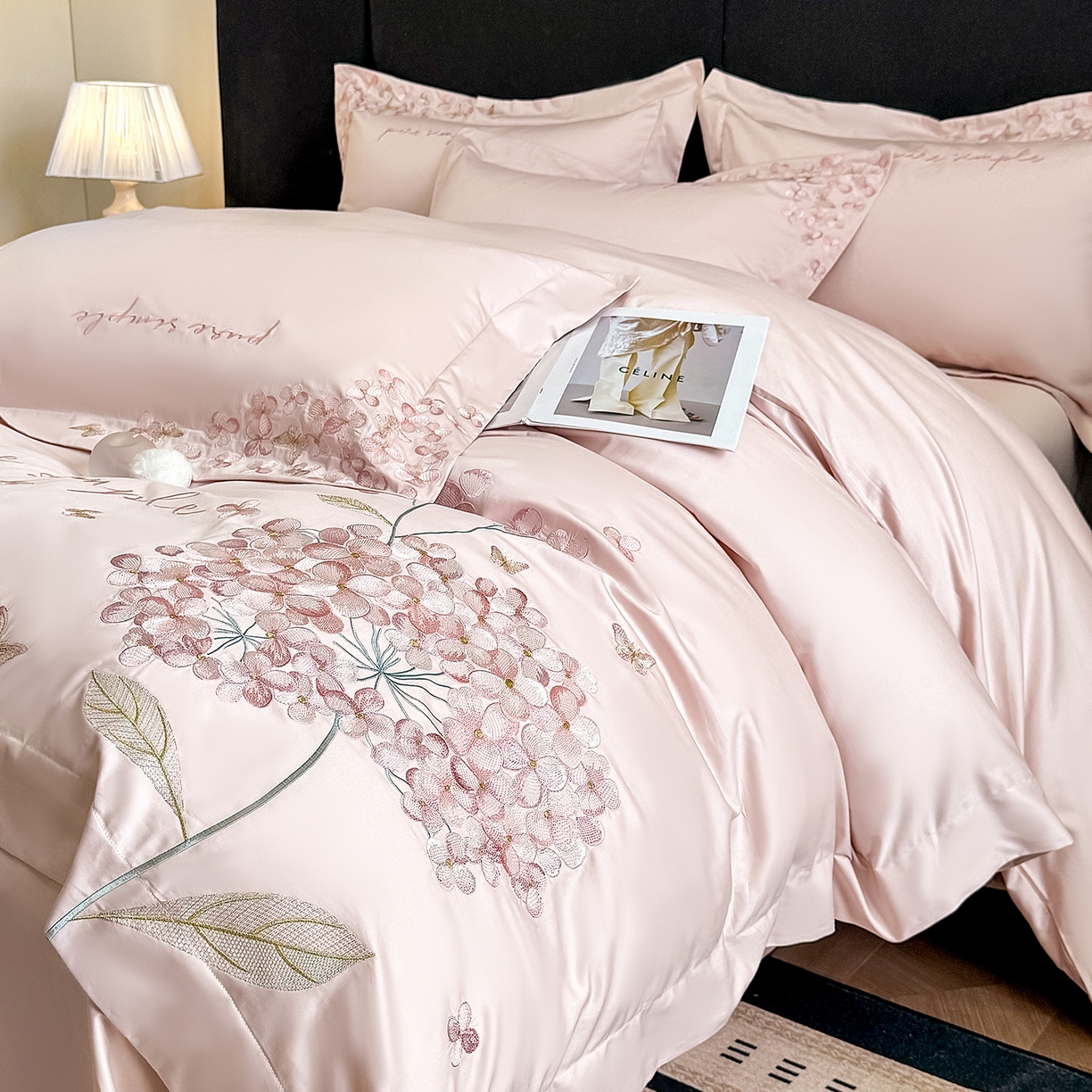 91家纺网 家纺一手货源 找家纺 （总）置顶家纺 2026新款亲肤刺绣四件套-薇朵