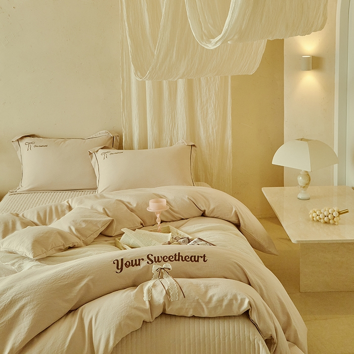 91家纺网 家纺一手货源 找家纺 （总）孑寐家纺 2026新款索菲亚系列云柔棉床盖四件套