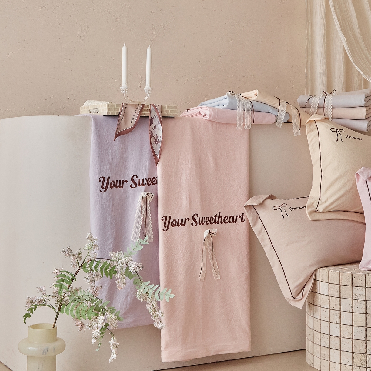 91家纺网 家纺一手货源 找家纺 （总）孑寐家纺 2026新款索菲亚系列云柔棉床盖四件套