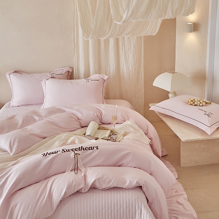 91家纺网 家纺一手货源 找家纺 （总）孑寐家纺 2026新款索菲亚系列云柔棉床盖四件套