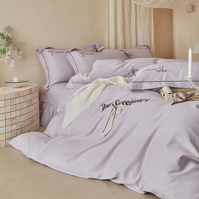 91家纺网 家纺一手货源 找家纺 孑寐家纺 2026新款索菲亚系列云柔棉床盖四件套 索菲亚-优雅紫
